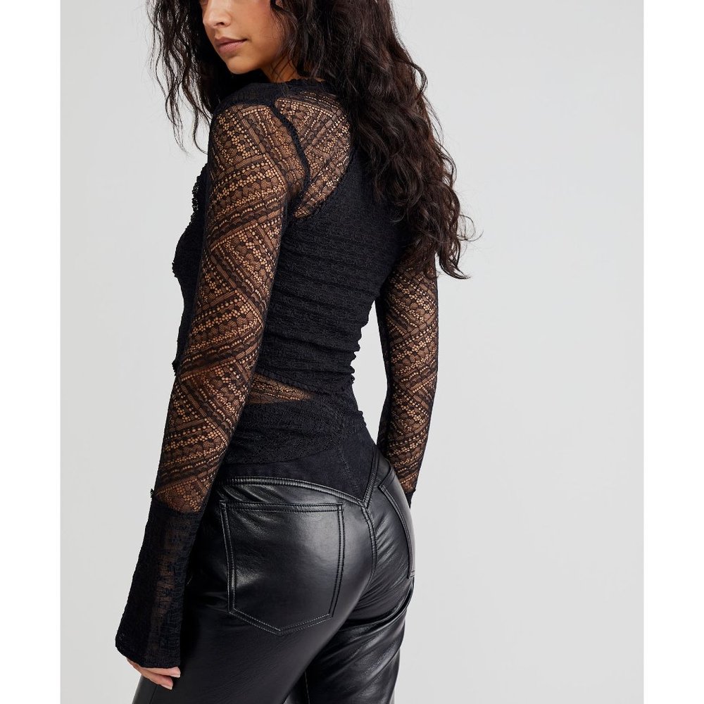 🌙FREE PEOPLE My Party Top / Black🌙 - Picture 2 of 15